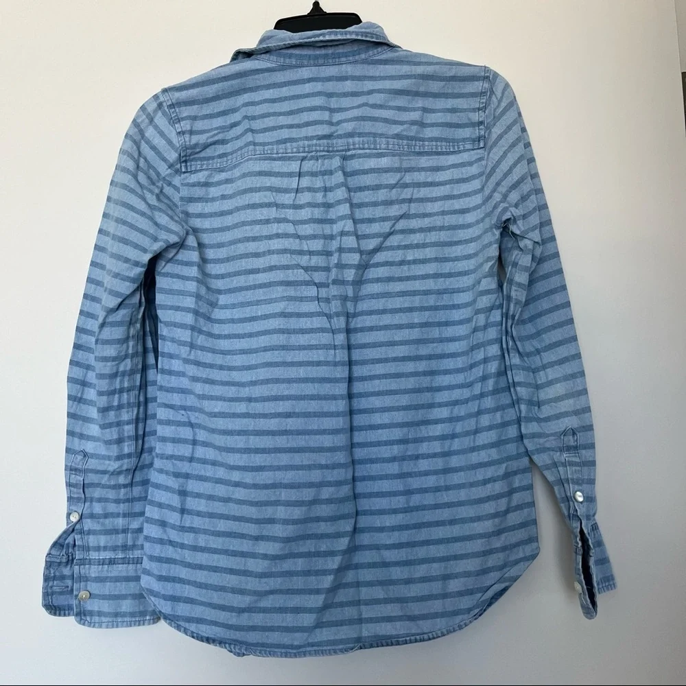 J. Crew Chambray Denim Popover Shirt